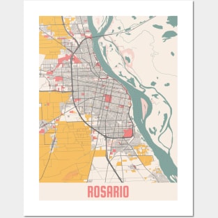 Rosario - Argentina Chalk City Map Posters and Art